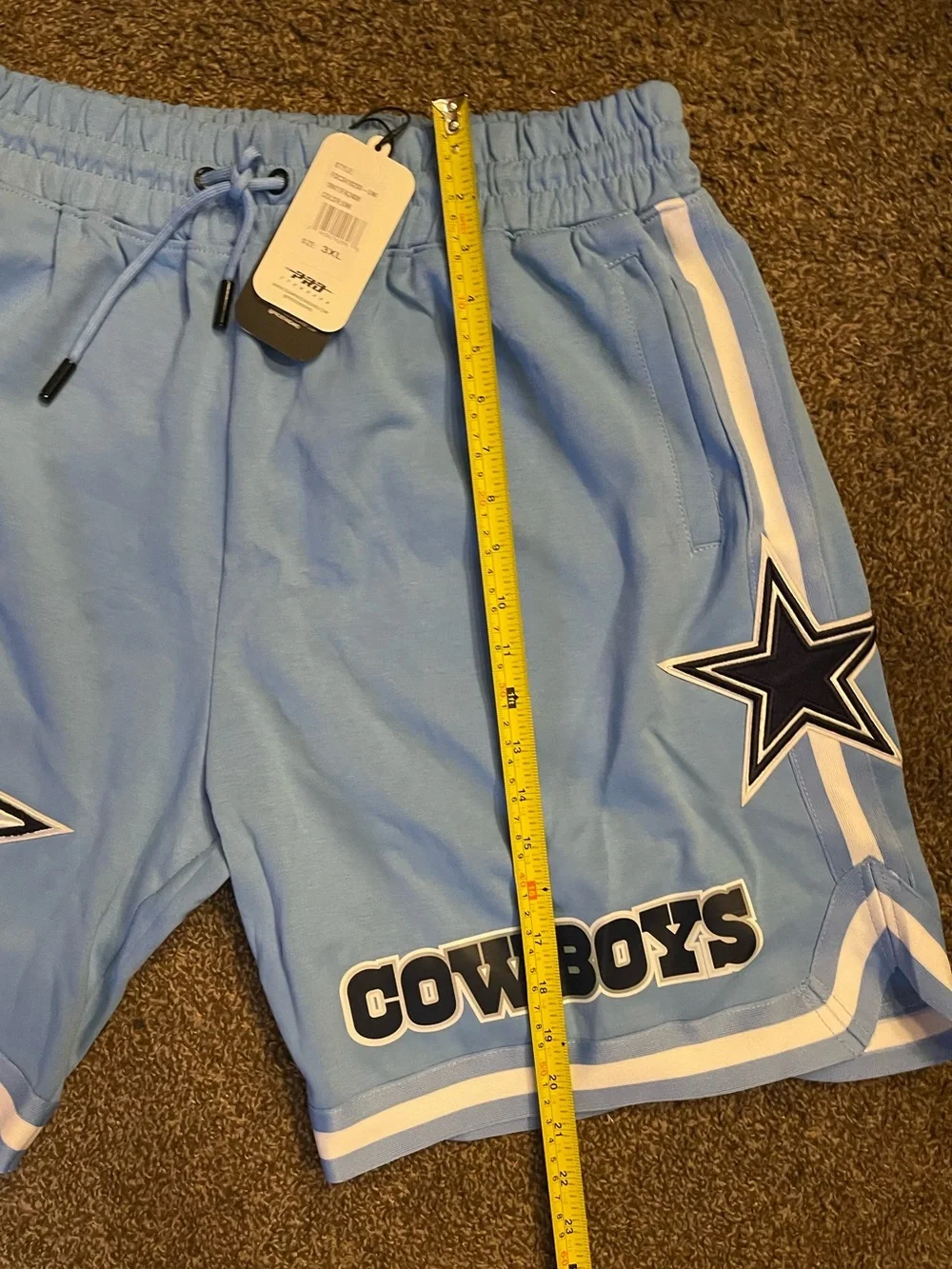 PRO STANDARD NFL DALLAS COWBOYS CLASSIC CHENILLE DK SHORTS Size 3XL